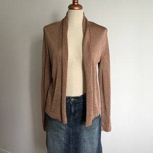 H&M - Gold Open Long Sleeve Cardigan